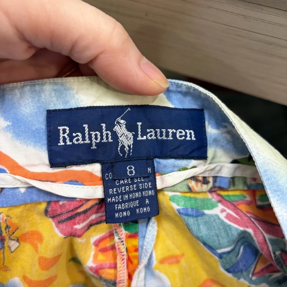Vtg RALPH LAUREN POLO BEACH BOAT SKI BEAR STADIUM Shorts Womens Sz 8 Retro Beach - Picture 6 of 12
